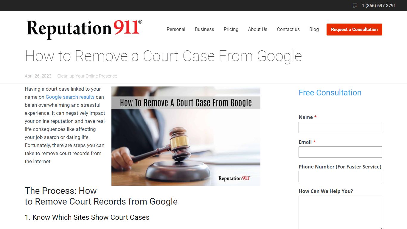 Removing Court Cases From Google: A Guide For 2023 - Reputation911